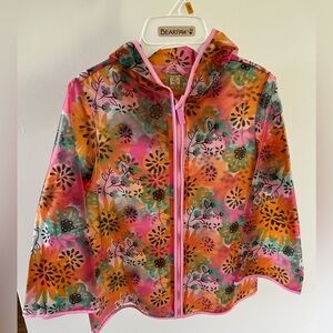 NWT floral translucent RAIN JACKET 6x